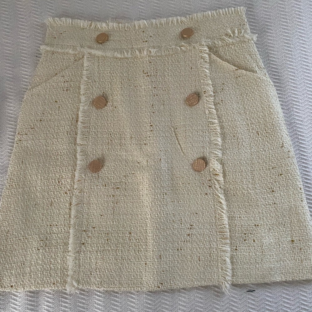 Lulu gold and cream skirt